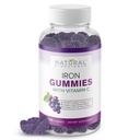 Gommies de fer avec vitamine C - Supplément d'anémie de carence en fer pour les adultes et les enfants, Chewable, soutien de globules rouges, énergie, fonction immunitaire, santé du cerveau, absorption maximale, 120 Gommies végétaliens