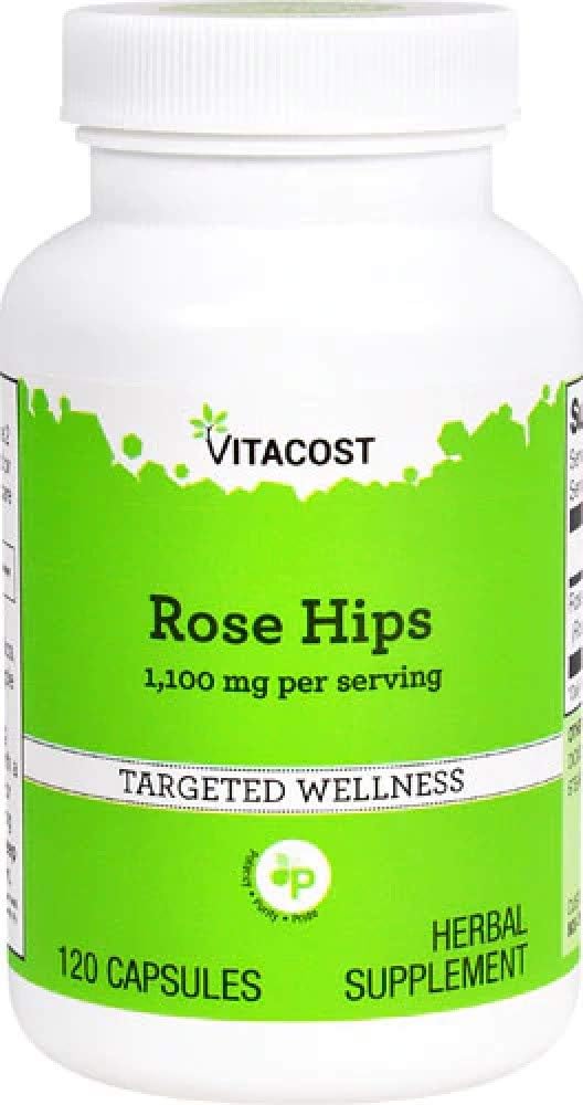 Vitacost Rose Hips -- 1 100 mg par portion- 120 gélules