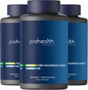 ProHealth Taurate de magnésium pur, 160mg par portion.com Supplément optimal de biodisponibilité pour le vieillissement en santé.com soutient la santé cérébrale, cardiaque et musculaire.
