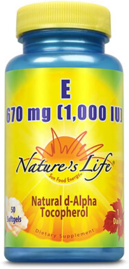 Vie de la nature Vitamine E, 1 000 UI 50 ct