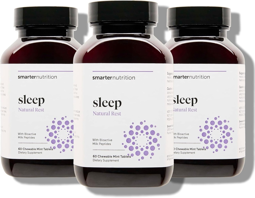 Une nutrition plus intelligente Une mélatonine de sommeil plus intelligente Comprimés dissolvables 4,5 mg + Lactium naturel prouvé cliniquement® pour le sommeil et le stress - Comprimés de mélatonine à saveur de menthe - Compte non-OGM-180[90 jours]
