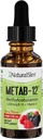 NaturalSlim Liquid B12 Vitamines avec vitamine D - Métab-12 méthylcobalamine 2500 mcg B12 Gouttes sublinguales pour le métabolisme, l'énergie et l'immuno-support - Berry Flavor 1 fl oz