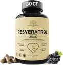 Supplément Quercetin & Resvératrol avec Graines de raisin – 425mg Antioxydants à base de plantes et soutien au bien-être – Polyphénols & Mélange de nutriments pour la santé générale, 30Ct