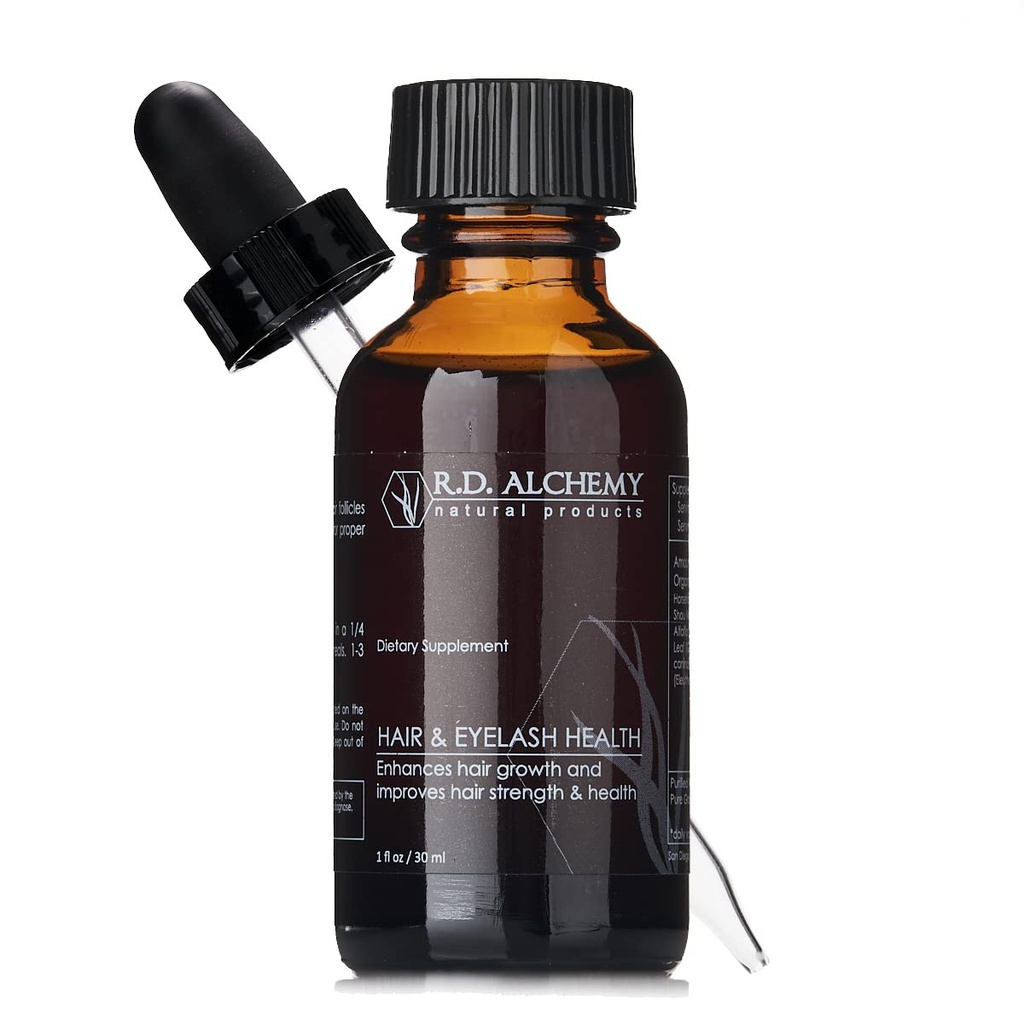 RD Alchimie - 100 % naturel et biologique de la santé des cheveux et extrait de la peau des yeux - améliorer la croissance des cheveux, la santé et le brillance tout en réduisant les extrémités fractionnées, le grisage et la perte de cheveux - étirer les cils