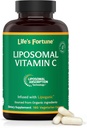 Vitamine Liposomique Fortune de Life C 2100 mg, Absorption à action rapide, Biodisponibilité plus élevée Support du système immunitaire, Formule de supplément antioxydant élevé – Collagène Booster – 180 Capsules