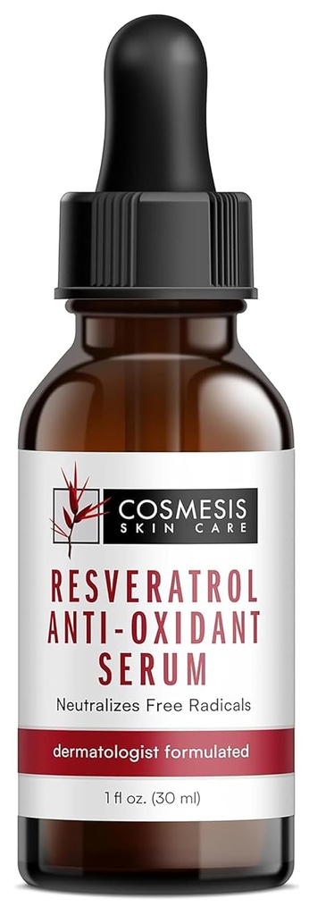 Resveratrol Anti-Oxidant Serum - Combat Aging with Antioxidants from Tea Polyphenols & Resveratrol - 1 fl oz - Cosmesis