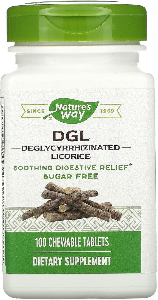 Voie de la nature, DGL (Sans Fructose), 100 comprimés à croquer