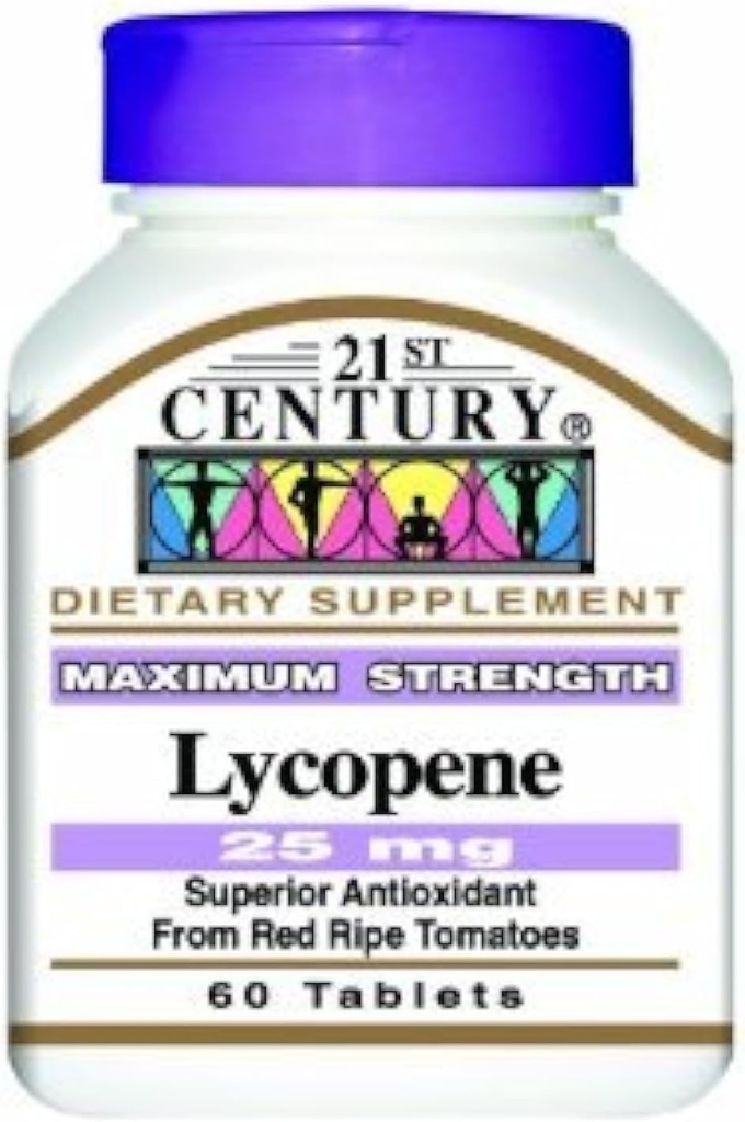 LYCOPÈNE , Concentration maximale, 25 mg, VALEUR DU VOYAGE (3X 60 COMPRIMÉS) par soins de santé du 21e siècle