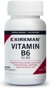 Kirkman Vitamine B-6 50 mg - Hypoallergénique - 100 capsules végétariennes - Sans gluten/caséine