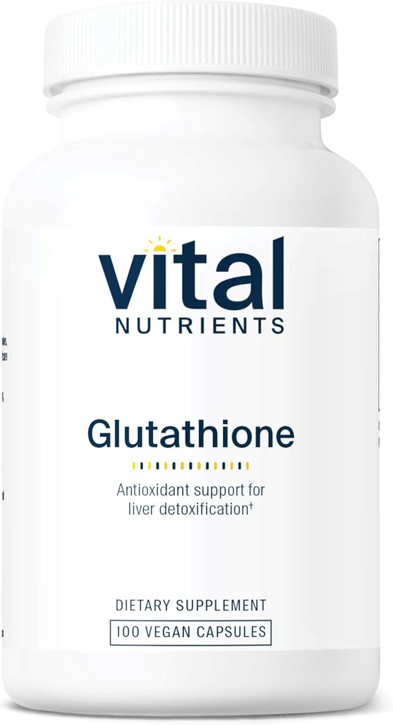 Nutriments vitaux Glutathion 400mg , Soutien antioxydant pour le foie Detox , Supplément antioxydant végétal pour promouvoir la santé du foie et le foie Detox* , Gluten, lait, sans soja , 100 capsules