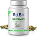 Sri Sri Tattva Shatavari Asparagus Racemosa Dietary Supplements – 60 comprimés 500mg Shatavari organique – Santé reproductive Herbe ayurvédique pour équilibrer Vata & Pitta