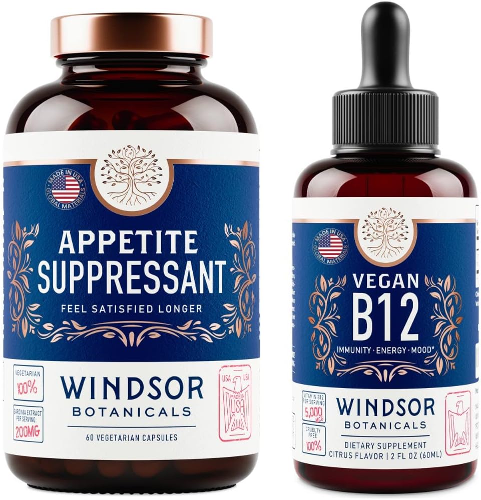 BOTANIQUES WINDSOR Suppression de l'appétit pour la perte de poids et le groupe liquide végétal B12