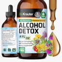 BIO KRAUTER Teinture de détox d'alcool - formule de nettoyage du foie - chardon et dandelion de lait - extrait liquide de détox de foie - sans alcool et sans sucre - gouttes végétaliennes 4 Fl.Oz.