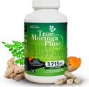True Moringa Plus+ Joint Support Supplément 10:1 Extrait de 20 000mg de Moringa biologique, Curcumine curcumine, Ginger, Boswellia, BioPerine.