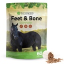 Herbes argentées Pieds et os Support Cheval Supplément Poudre Tendons naturels, Ligaments et tissus environnants et complément de toit pour chevaux - Membres normaux Circulation Cheval Care Supplies - 1 LB