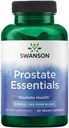 Swanson Prostate Essentials - Supplément minéral et à base de plantes Promouvoir le soutien à la santé de la prostate - Zinc et Saw Palmetto Formule aidant le flux urinaire et le contrôle de la vésicule -(90 Capsules de Veggie) 1 Pack