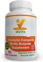 Supplément complet de Butyrate d'Hommage INVITA (550mg) - Supplément de digestion pour les hommes et les femmes - Capsules de soutien immunitaire - Capsules de probiotiques pour la santé digestive - Supplément de soutien Gut