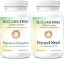 Dr Clark Store Flat Tummy Kit – 2 formules de soutien digestif pour la digestion améliorée, la régularité Bowel et la santé Gut – supplément digestif naturel