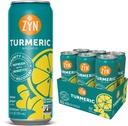 ZYN Turmeric Wellness Drink (6 Pack), Lemon Ginger Aromatisé curcumin avec poivre noir, pas de sucre ajouté, faible teneur en glucides et faible teneur en calories, alternative propre