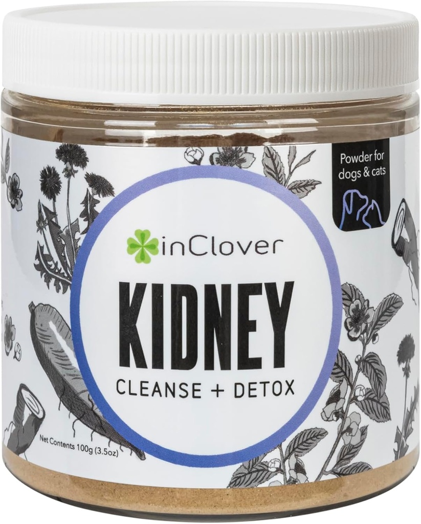 InClover Kidney – Bladder and Urinary Health Supplement for Dogs & Cats - with Resveratrol (Found in Cranberries), L-Carnitine & D-Mannose – Supports a Healthy Urinary Tract and Optimal Renal Function