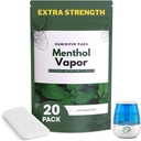 Extra Strength [20 Pack] Menthol Eucalyptus Humidifier Pads - Plaquettes universelles pour tous les Vks, Grue, autres modèles - Vapopads Remplacement - Vaporisateurs sans eau naturels Pads - Symptômes froids/flu
