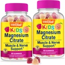 Eh bien oui Citrate de magnésium pour les enfants (2 pack) - Supplément anti-stress à croquer pour les enfants - Calme naturel, soutien de l'humeur, non-OGM, sans gluten - Saveurs naturelles - 60 Gummies