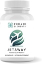 JetAway – Natural Sleep Support Supplement with Bio-Fermented Melatonin – Jet Lag Support – Allergen-Free, No Jet Lag (60 Capsules)
