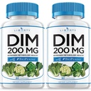 Supplément DIM 200mg - DIM Diindolylméthane Plus BioPerine - Estrogène Balance, Hormone Ménopause Relief, Traitement de l'acné, Vegan - 120 Compte