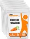 BulkSupplements.com Poudre de carottes - Supplément de poudre super-alimentaire, Supplément de carottes - pour smoothies et cuisson, végétalien et sans gluten, 5g par portion, 5kg (2,2 lbs) (paquet de 5)