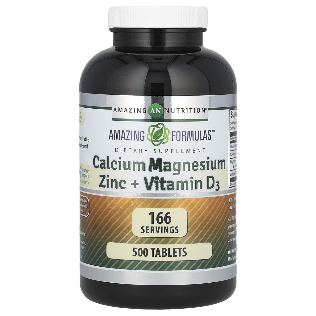 Formules étonnantes Zinc de magnésium de calcium + supplément de vitamine D3