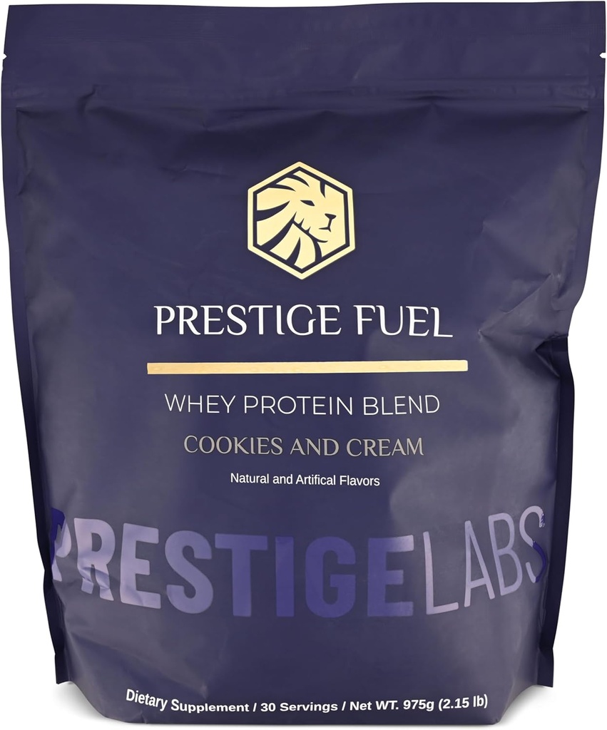 Fuel Prestige Protéines naturelles Whey et Isolate Blend Cookies et crème Saveur (30 portions)