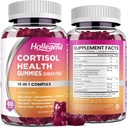 Suppléments de cortisol pour femmes hommes, Gommies de cortisol avec Ashwagandha, Magnésium, L-Theanine, Phosphatidylsérine, B6 pour la désintoxication de Cortisol, Relaxation, Sommeil, Focus, Sans sucre, Vegan, 120