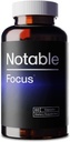 Notable Focus™ - Breakthrough Cognitive Enhancer - Patented Dopamine Boosters for Motivation, Focus, & Memory | Backed by 100+ Studies | Fast-Acting Nootropic Supplement (60 Capsules)