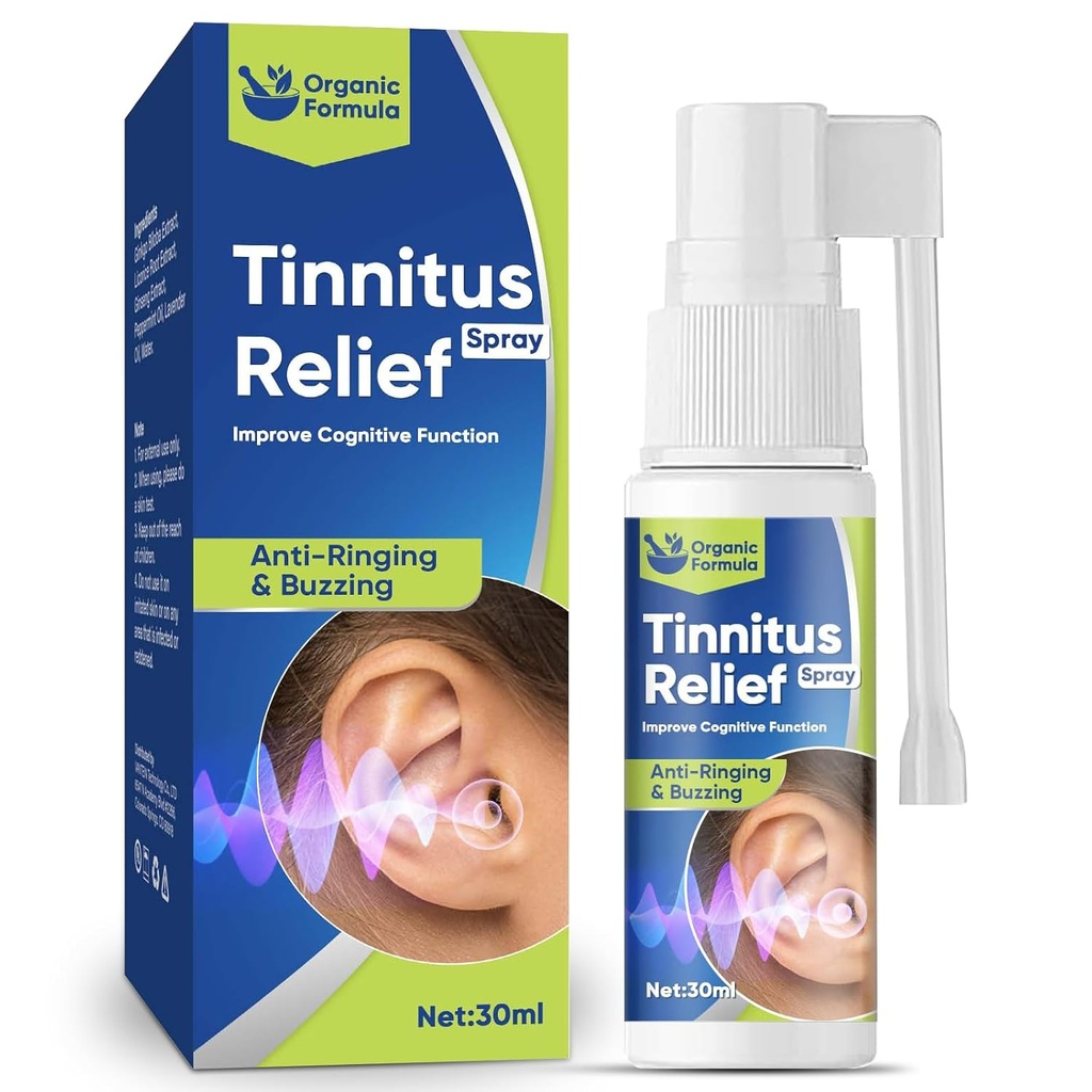 Tinnitus Relief for Ringing Ears, Tinnitus Relief Ear Drops, Natural Tinnitus Rëliëf Spray, Reduce Ear Noise & Improve Hearing, 30 ml