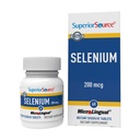 Source supérieure Sélénium 200 mcg - Supplément de soutien à la santé immunitaire - Comprimés de sélénométhionine Aide Thyroïde Gland Fonction - Supplément soutient le recyclage de la vitamine E - 60 Comprimés dissolvants instantanés