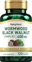 Piping Rock Wormwood Black Walnut Capsules 400mg.120 Comte.