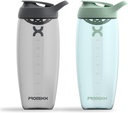 Bouteille Promixx Pursuit Protein Shaker (32 oz) – Mélangeur silencieux sans bille, filet de protection, BPA/BPS & ECOZEN sans phtalate – Coupe facile à nettoyer pour les smoothies pré- & post-entraînement