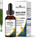 Gouttes de Mullein pour le nettoyage pulmonaire, extrait de feuille de Mullein liquide avec de la chlorophylle pour les fumeurs, suppléments de gouttes liquides à base de plantes pour l'appareil respiratoire, immunitaire (60ml)