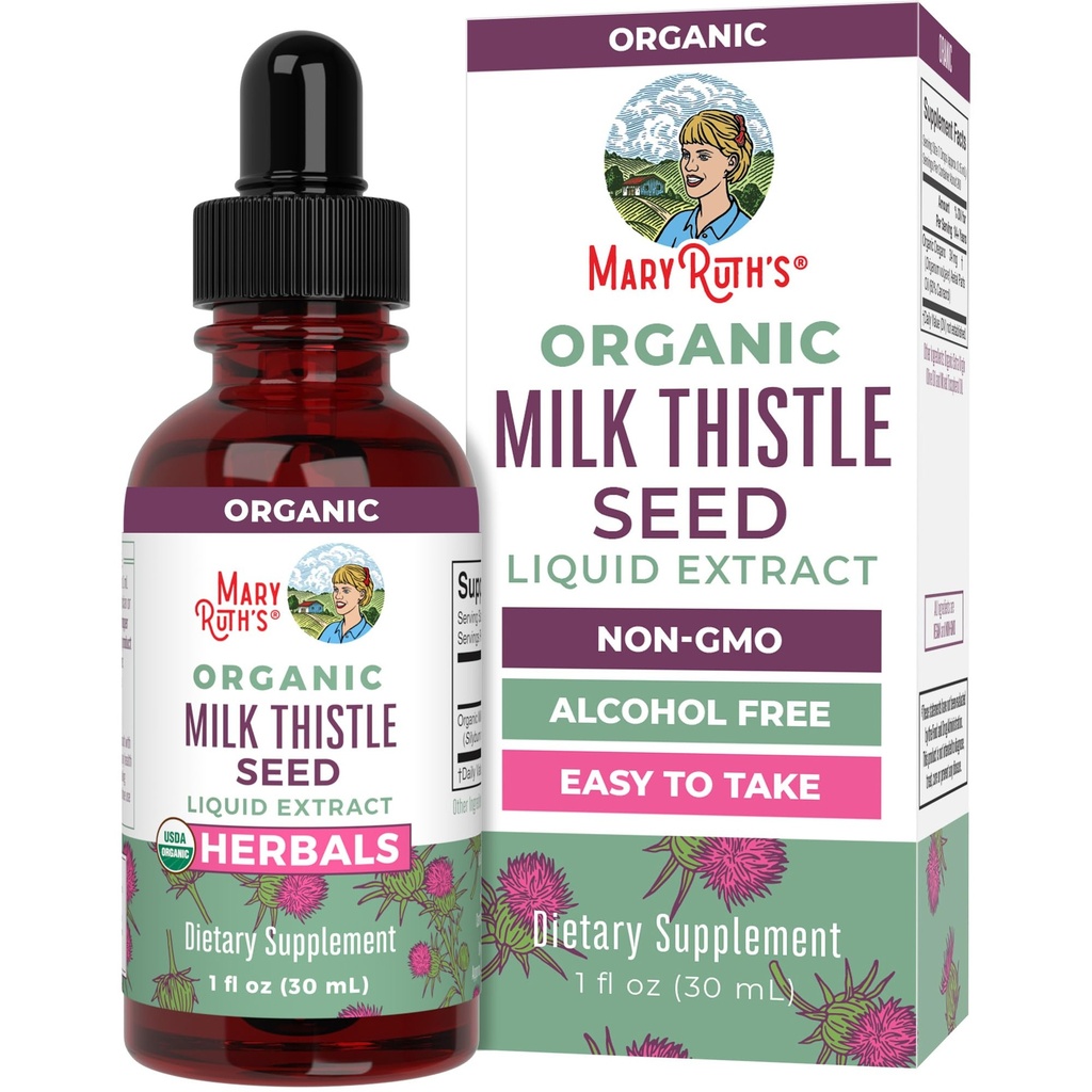 MaryRuth Organics Extrait liquide de graines de chardon de lait, 1 FZ