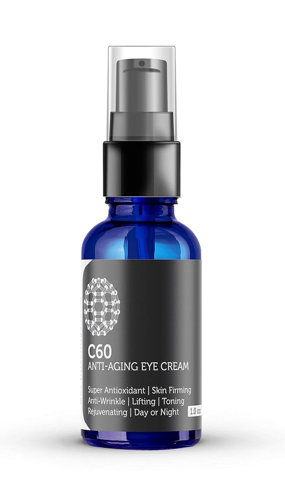 Crème oculaire anti-âge C60 30ml avec Matrixyl 3000, Tripeptide-5, Acid Hyaluronique botanique hydratant et vitamine C pour les hommes et les femmes fabriqués avec des ingrédients organiques