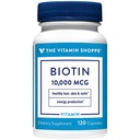 La Vitamine Shoppe Biotin 1000MCG, Soutien au métabolisme des nutriments pour les cheveux vifs sains, la peau saine et les ongles forts, production d'énergie (120 capsules)