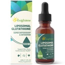 Glutathion liposomique 1500 MG, Absorption supérieure, Supplément de glutathion liquide, puissant antioxydant, Détox hépatique, Enhancer immunitaire, sans soja, sans OGM, sans végétalien et sans gluten, 2,02 fl.oz