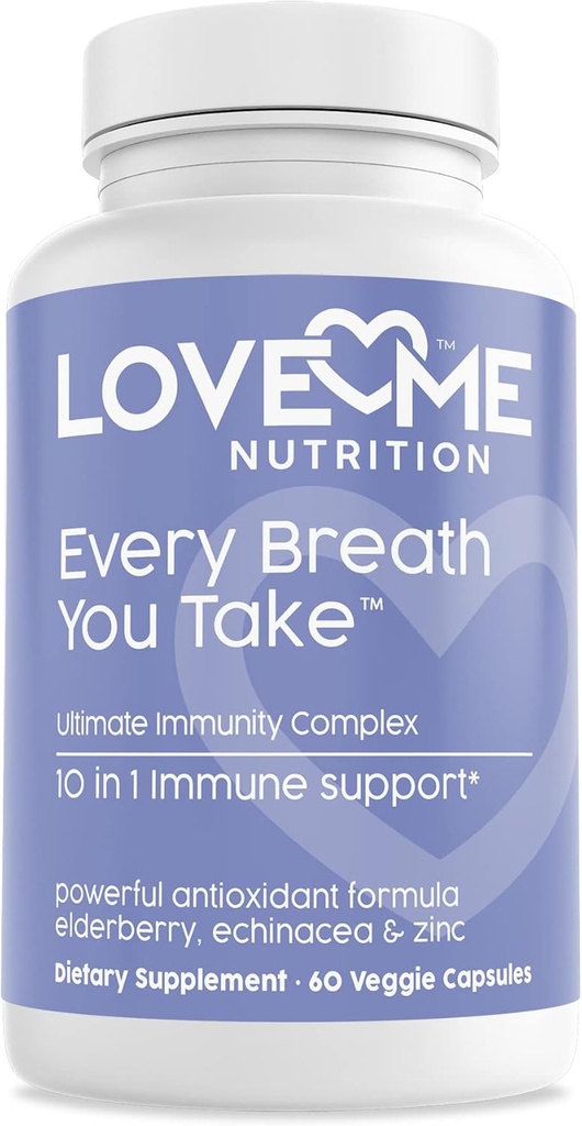 Supplément de soutien immunitaire – Ingrédients naturels pour le soutien du système immunitaire (60 capsules) – Immune Booster contenant de la sureau, de la vitamine C et E, du zinc et de l'échinacée pour adultes