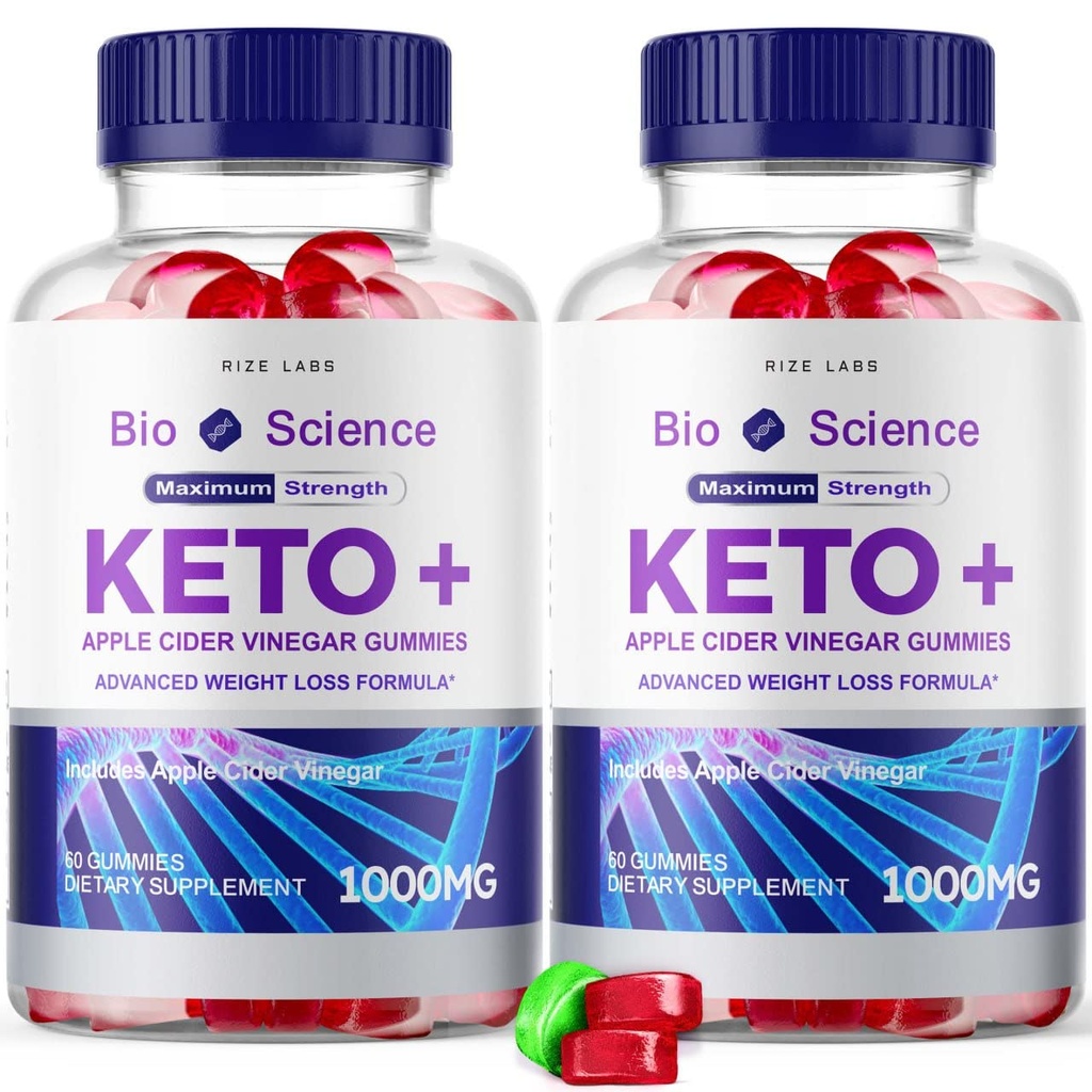 laboratoire de taille - Bio Science Keto Plus Gummies pour la perte de poids, la force supplémentaire, la formule avancée comprend les Gummies de vinaigre de cidre d'Apple (120 Gummies) (paquet de 2)
