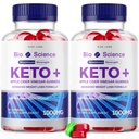 Bio Science Keto Plus Gummies for Weight Loss, Extra Strength, Advanced Formula Includes Apple Cider Vinegar Gummies (120 Gummies) (Pack of 2)
