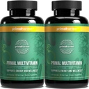Primal Récolte Primal Multivitamine - Supplément quotidien multivitamine avec 21 vitamines et minéraux essentiels pour les femmes et les hommes (2 paquets (30 chiffres))