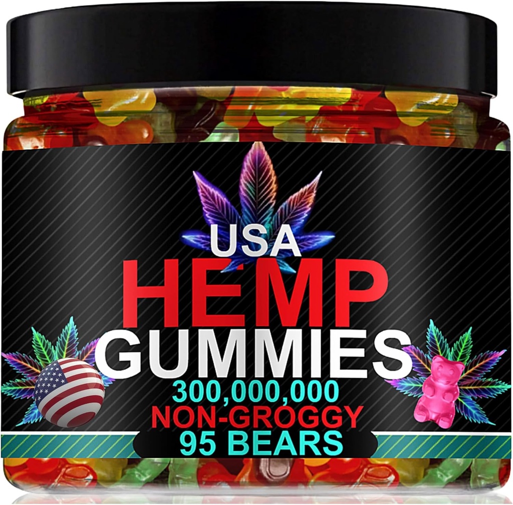 Gummies de chanvre Sleep Edibles for Peace and Relaxation-High Potency Pure Extra Strength Huile de chanvre fabriquée aux États-Unis