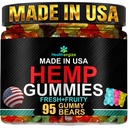 Gummies de chanvre Sleep Edibles for Peace and Relaxation-High Potency Pure Extra Strength Huile de chanvre fabriquée aux États-Unis