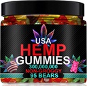 Hemp Gummies Sleep Edibles for Peace and Relaxation-High Potency Pure Extra Strength Hemp Oil-Made in USA