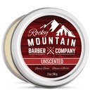 Baume à barbe Rocky Mountain Barber Company - Classic Unscented - 100% naturel - Mélange de cire premium avec la cire d'abeilles riches en nutriments, Jojoba, huile de coco